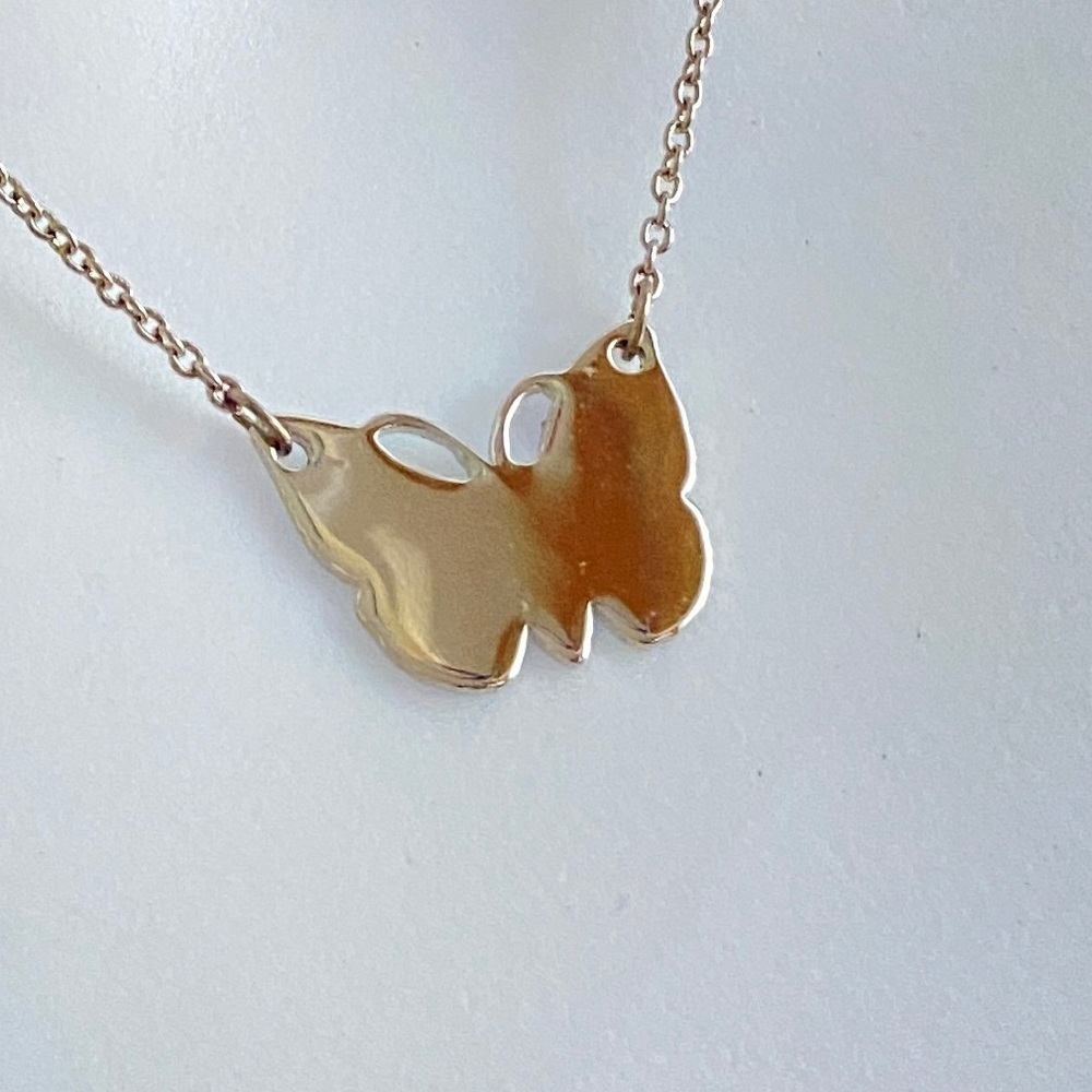 Silver Butterfly on Chain - Picture 2 of 6